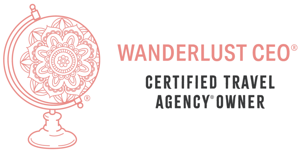 Wanderlust CEC logo featuring a globe and travel-themed design, representing global exploration and.